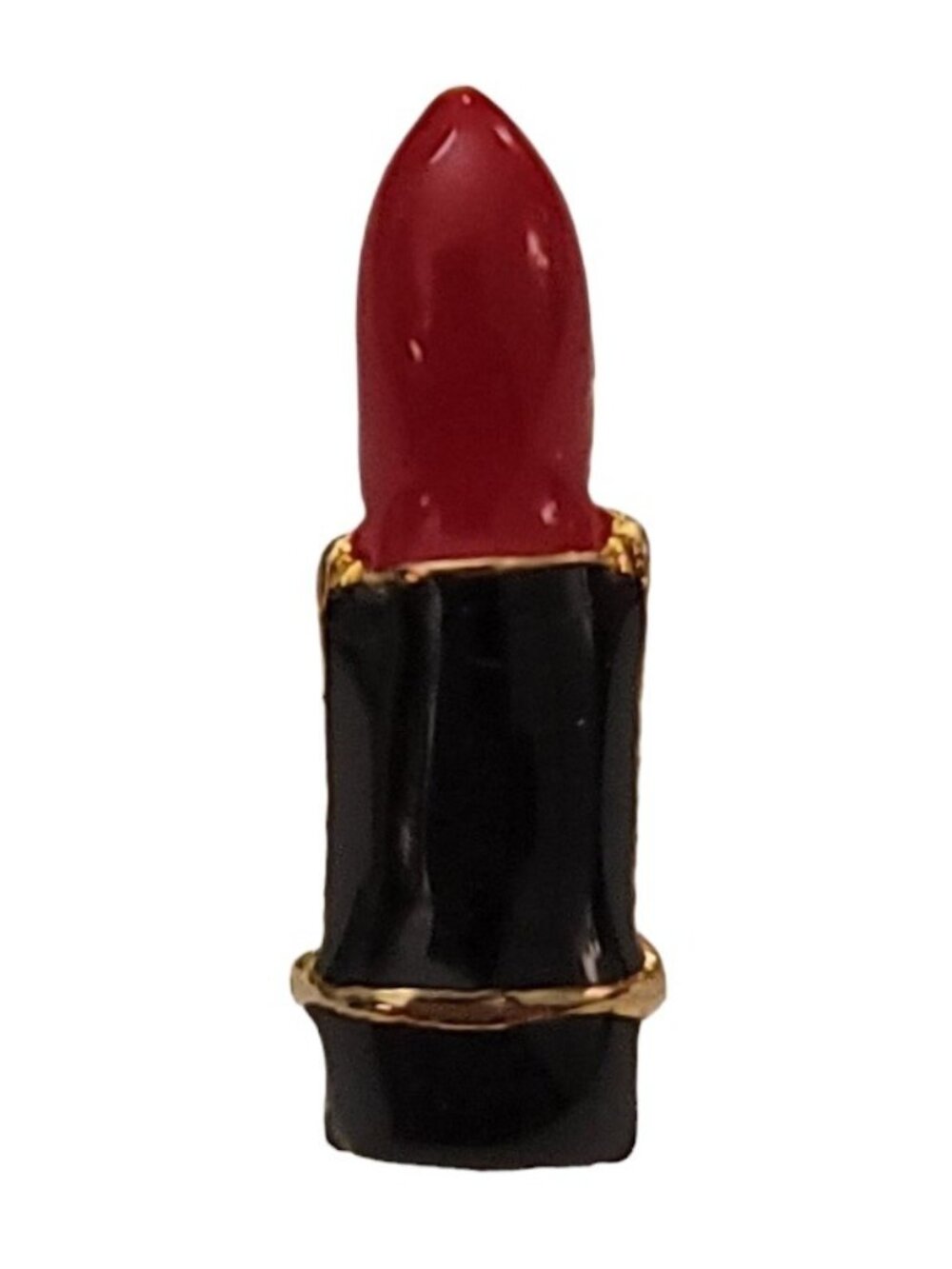 Red Black Enamel Lipstick Lapel Scatter Pin K870